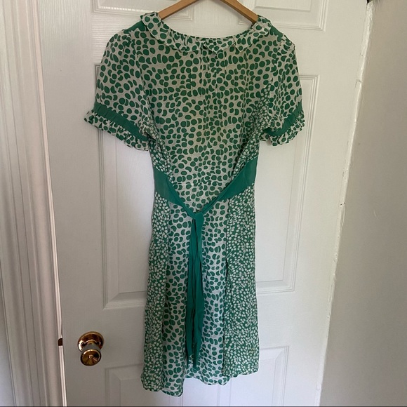 Marc Jacobs green polka dot silk dress - Picture 2 of 5